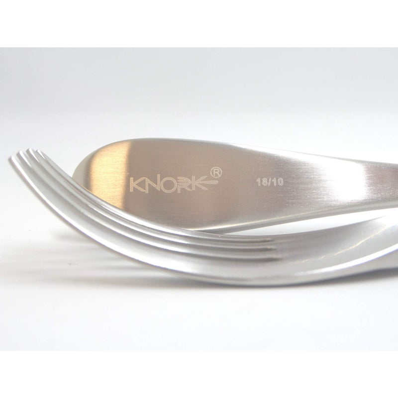 Knork Original Cutlery Utensils Flatware Set, 20 Piece (Service for 4), Duo Silver - Image 5